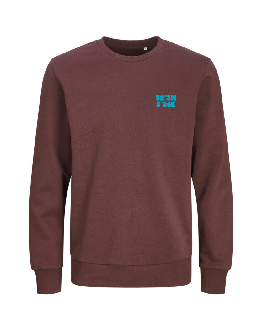 Almere sweater in donker rood – voorkant