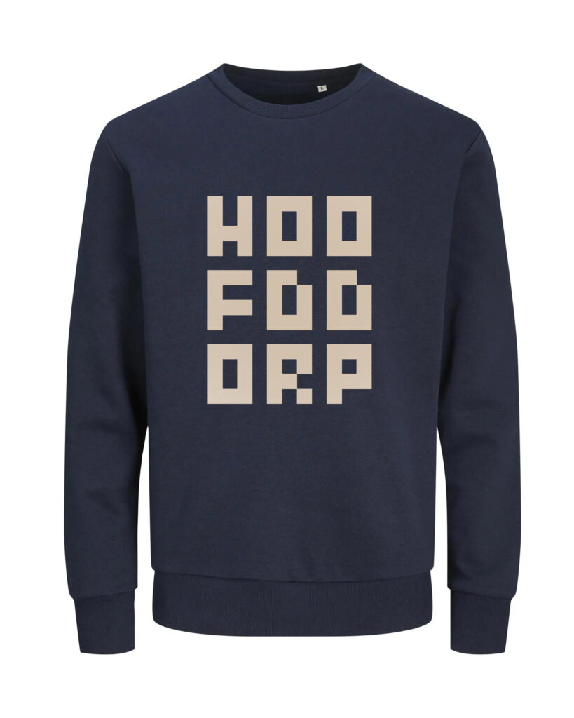 Hoofddorp sweater in donker blauw – voorkant