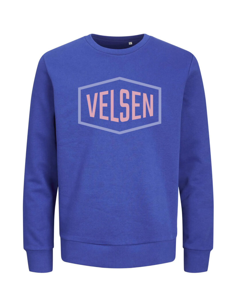 Velsen sweater in blauw – voorkant