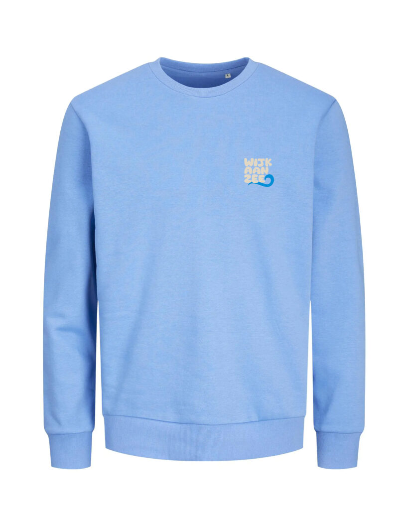 Wijk-aan-zee sweater in licht blauw – voorkant