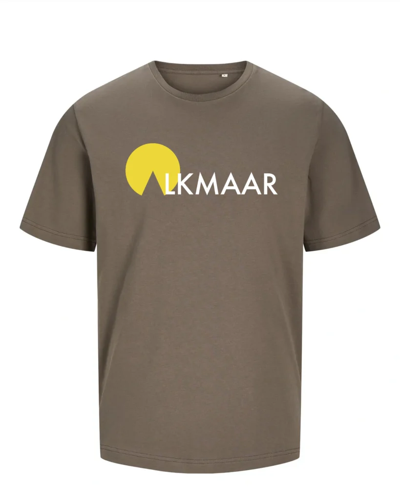 Alkmaar t-shirt in taupe – voorkant