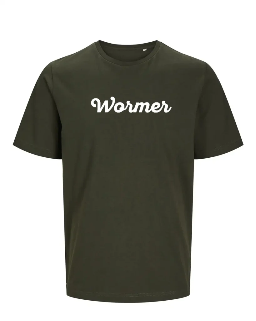 Wormer t-shirt in donker rood