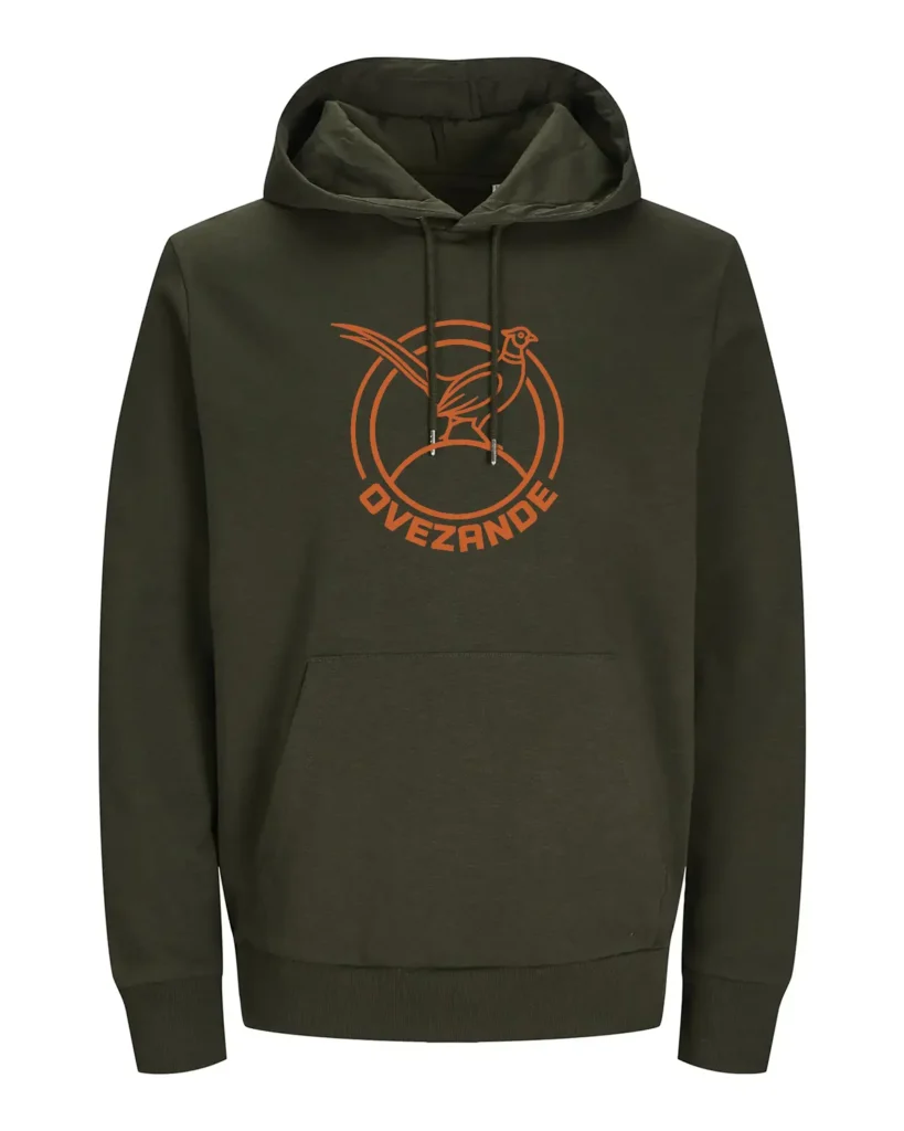 Ovezande hoodie in zwart