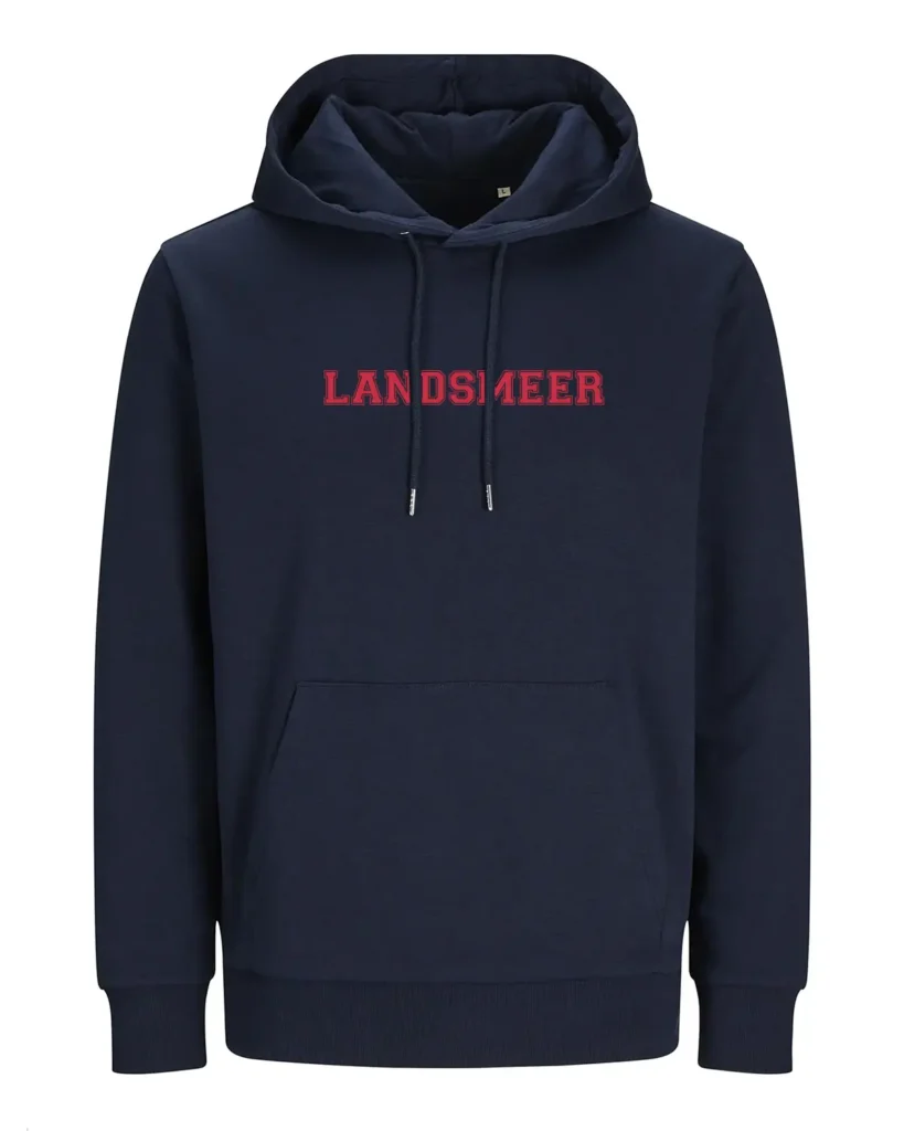 Landsmeer hoodie in donker rood