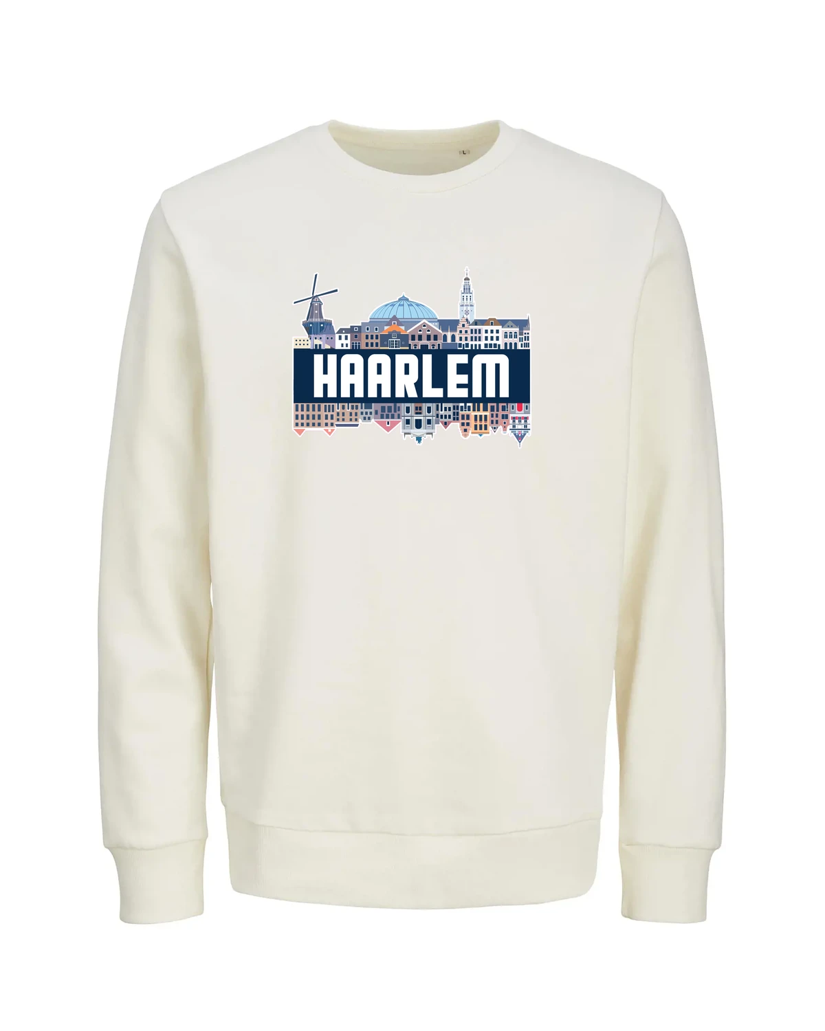 Haarlem sweater in gebroken wit – voorkant