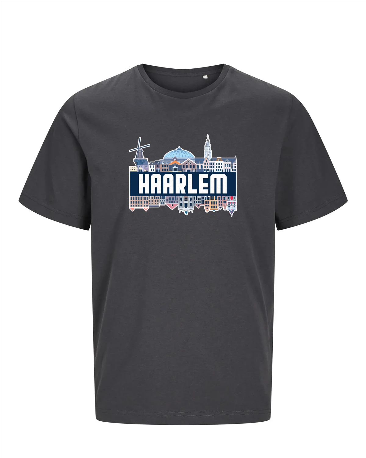 Haarlem t-shirt in donker grijs – voorkant