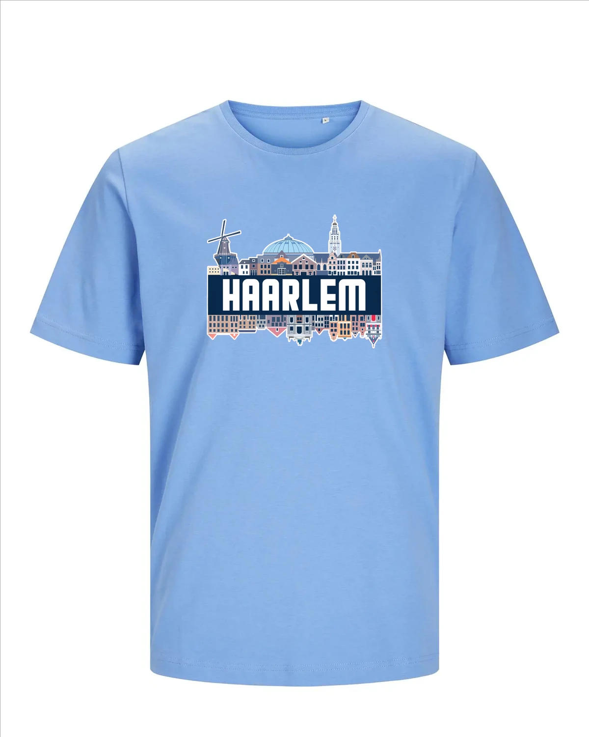 Haarlem t-shirt in licht blauw – voorkant