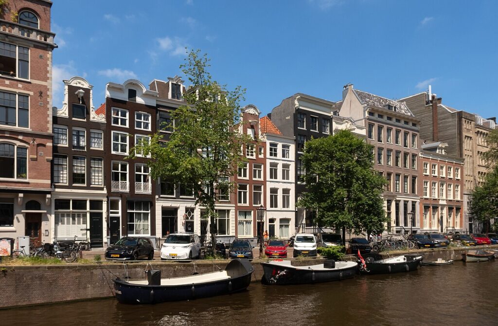Grachtenpanden aan de Herengracht in Amsterdam